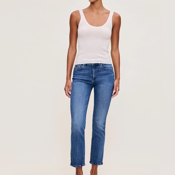 DL1961 Mara Instasculpt Straight Ankle Jeans - Sea Salt Wash Waist Size 26 - Picture 1 of 8